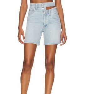 AGOLDE Free People Broken Waistband Shorts